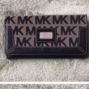 Michael Kors brown and black wallet